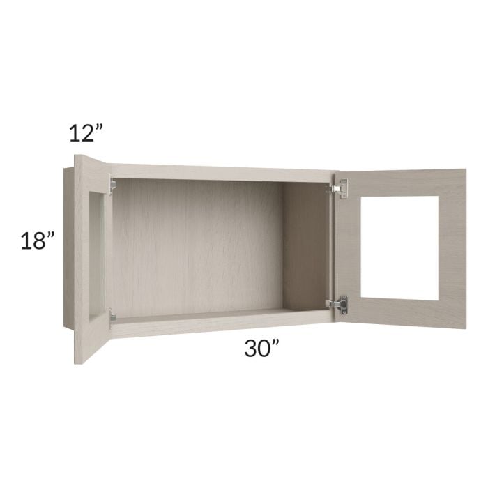 RTA Catalina Mist 30" x 18" Decorative Wall Cabinet with 1 Decorative End Panel