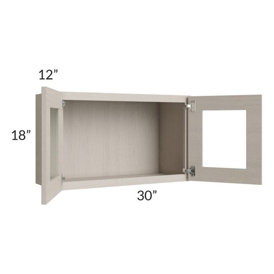 RTA Catalina Mist 30" x 18" Decorative Wall Cabinet with 1 Decorative End Panel