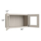 RTA Catalina Mist 30" x 18" Decorative Wall Cabinet with 2 Decorative End Panels