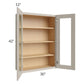 RTA Catalina Mist 30" x 42" Wall Glass Door Cabinet (Prepped for Glass Doors) with 2 Decorative End Panels