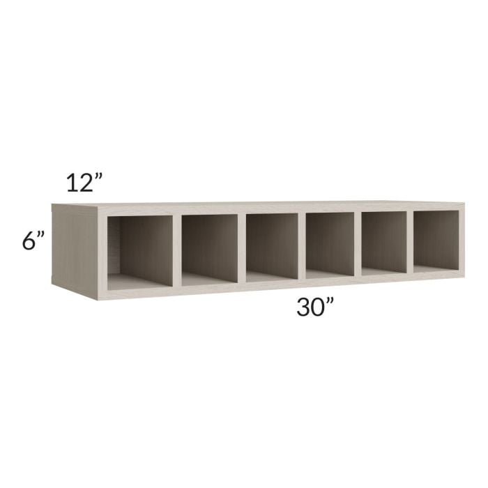 RTA Catalina Mist 30" x 6" Wine Cubby Wall Cabinet