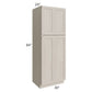RTA Catalina Mist 30" x 84" x 24" Wall Pantry Cabinet with 1 Roll Out Tray