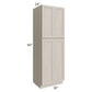 RTA Catalina Mist 30" x 90" x 24" Wall Pantry Cabinet with 1 Roll Out Tray
