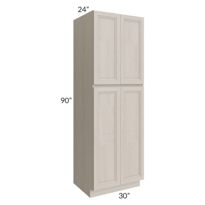 RTA Catalina Mist 30" x 90" x 24" Wall Pantry Cabinet with 2 Decorative End Panels