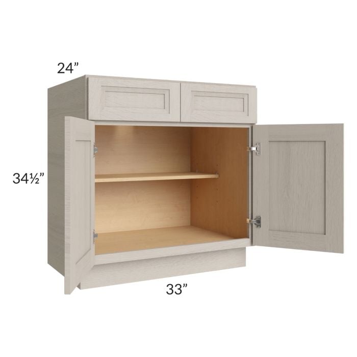 RTA Catalina Mist 33" Base Cabinet with 1 Decorative End Panel