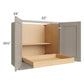 RTA Catalina Mist 33" Full Height Base Cabinet with 1 Rollout Tray and 1 Decorative End Panel