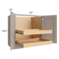 RTA Catalina Mist 33" Full Height Base Cabinet with 2 Rollout Trays