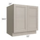 RTA Catalina Mist 33" Full Height Door Base Cabinet