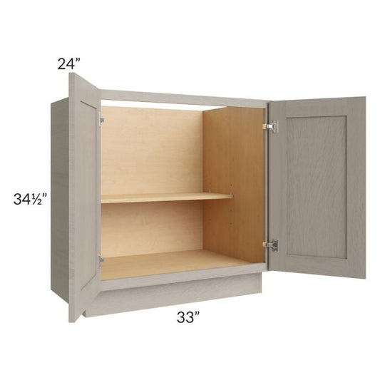 RTA Catalina Mist 33" Full Height Door Base Cabinet with 1 Decorative End Panel