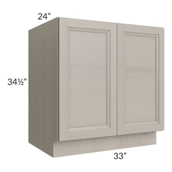 RTA Catalina Mist 33" Full Height Door Base Cabinet with 2 Decorative End Panels