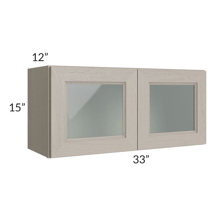 RTA Catalina Mist 33" x 15" Decorative Wall Cabinet with 1 Decorative End Panel