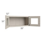 RTA Catalina Mist 33" x 15" Decorative Wall Cabinet with 1 Decorative End Panel