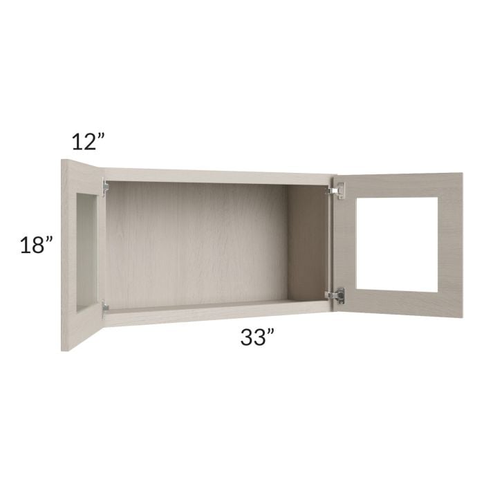 RTA Catalina Mist 33" x 18" Decorative Wall Cabinet with 1 Decorative End Panel