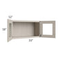 RTA Catalina Mist 33" x 18" Decorative Wall Cabinet with 2 Decorative End Panels