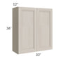 RTA Catalina Mist 33" x 36" Wall Cabinet with 1 Decorative End Panel