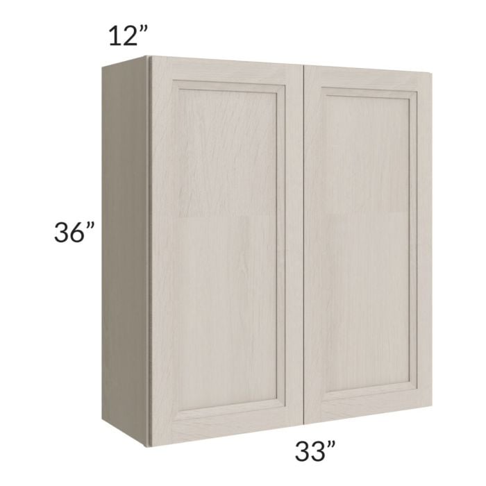 RTA Catalina Mist 33" x 36" Wall Cabinet with 1 Decorative End Panel