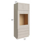 RTA Catalina Mist 33" x 84" x 24" Oven Cabinet with 1 Decorative End Panel