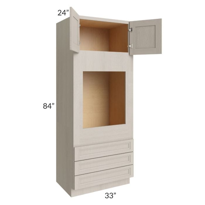 RTA Catalina Mist 33" x 84" x 24" Oven Cabinet with 1 Decorative End Panel