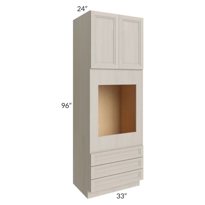 RTA Catalina Mist 33" x 96" x 24" Oven Cabinet with 2 Decorative End Panels