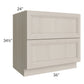 RTA Catalina Mist 36" 2-Drawer Base Cabinet with 1 Decorative End Panel