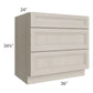 RTA Catalina Mist 36" 3-Drawer Base Cabinet with 1 Decorative End Panel
