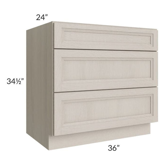 RTA Catalina Mist 36" 3-Drawer Base Cabinet