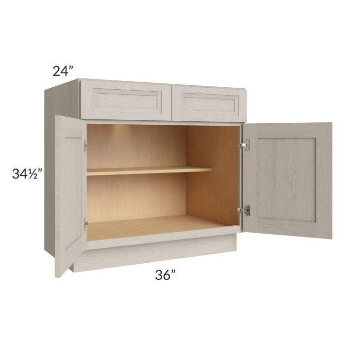 RTA Catalina Mist 36" Base Cabinet with 1 Decorative End Panel