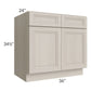 RTA Catalina Mist 36" Base Cabinet with 2 Decorative End Panels