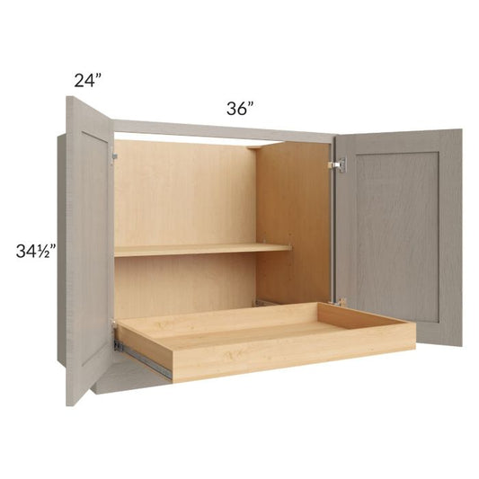 RTA Catalina Mist 36" Full Height Base Cabinet with 1 Rollout Tray