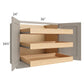 RTA Catalina Mist 36" Full Height Base Cabinet with 3 Rollout Trays