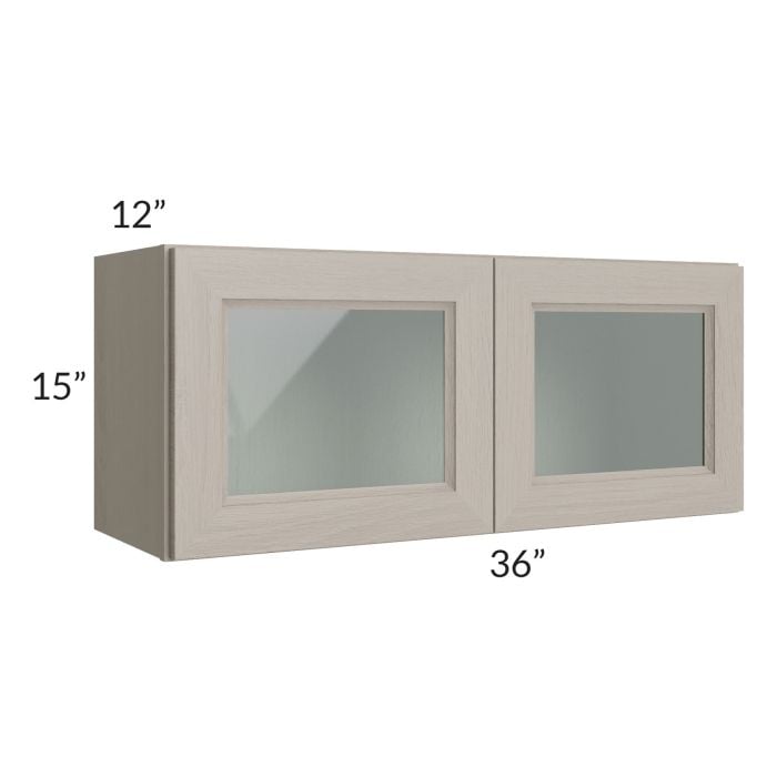 RTA Catalina Mist 36" x 15" Decorative Wall Cabinet with 1 Decorative End Panel