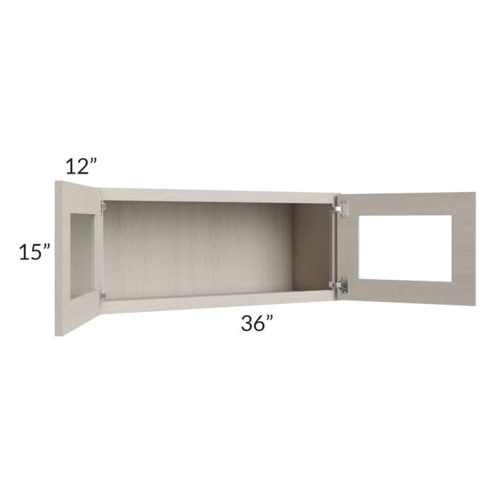 RTA Catalina Mist 36" x 15" Decorative Wall Cabinet with 1 Decorative End Panel