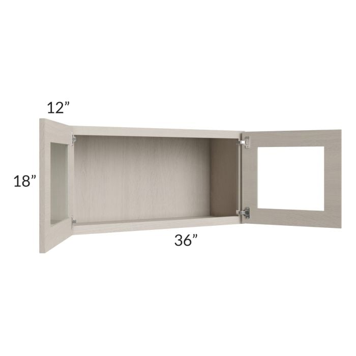 RTA Catalina Mist 36" x 18" Decorative Wall Cabinet with 1 Decorative End Panel