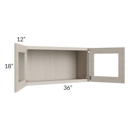RTA Catalina Mist 36" x 18" Decorative Wall Cabinet with 1 Decorative End Panel
