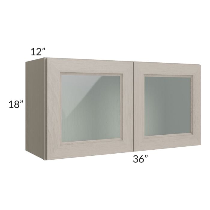 RTA Catalina Mist 36" x 18" Decorative Wall Cabinet with 2 Decorative End Panels