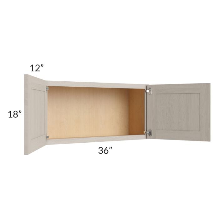RTA Catalina Mist 36" x 18" Wall Cabinet with 1 Decorative End Panel