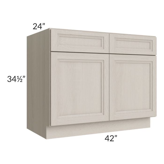RTA Catalina Mist 42" Base Cabinet with 2 Decorative End Panels