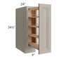 RTA Catalina Mist 9" Full Height Door Base Cabinet with Shelf Pullout and 1 Decorative End Panel