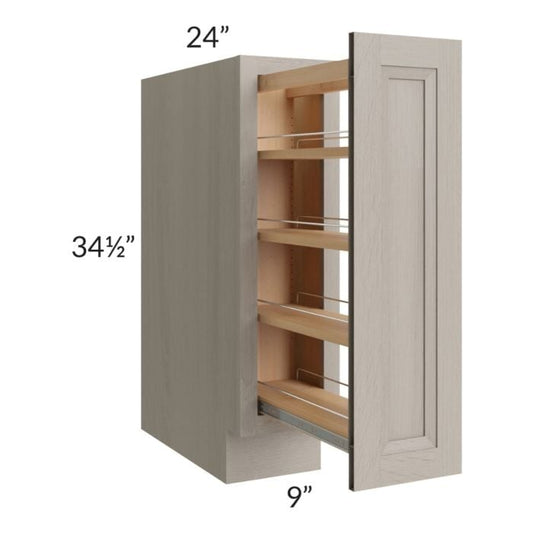 RTA Catalina Mist 9" Full Height Door Base Cabinet with Shelf Pullout
