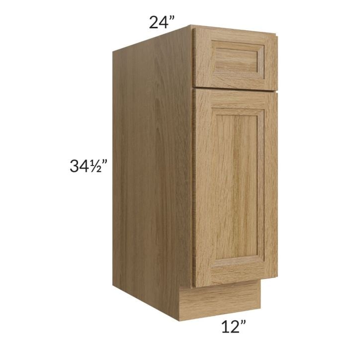 RTA Catalina Toffee 12" Base Cabinet with 2 Decorative End Panels