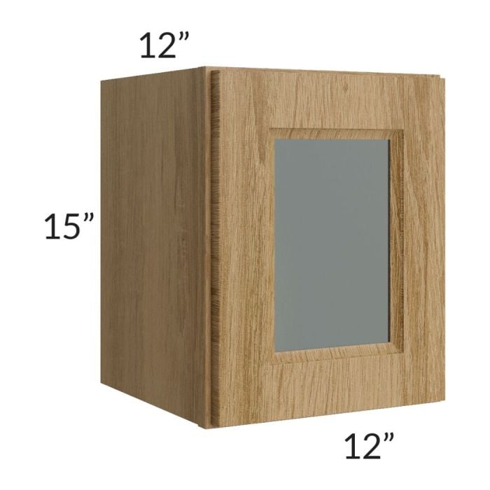 RTA Catalina Toffee 12" x 15" Decorative Wall Cabinet with 2 Decorative End Panels