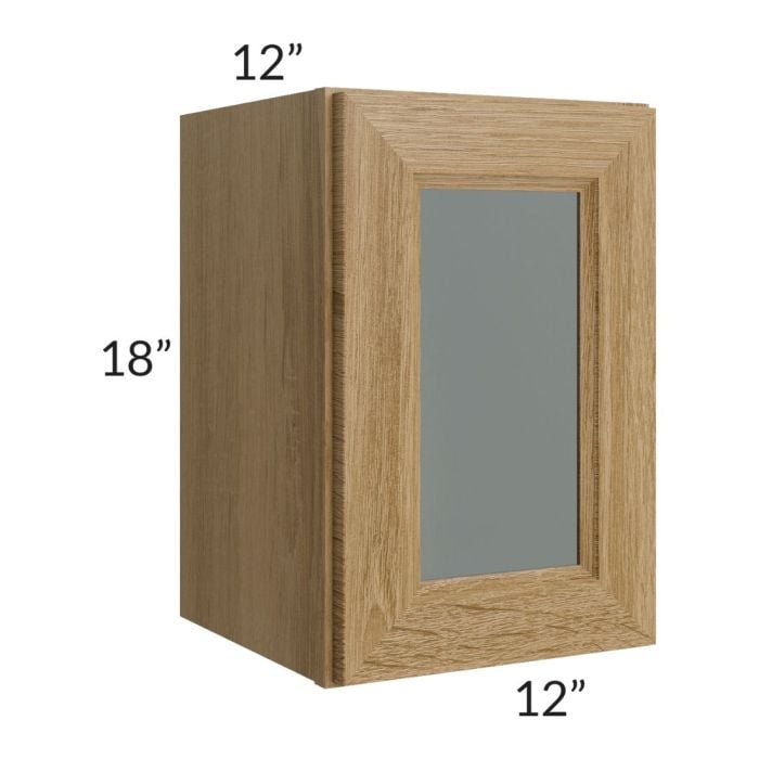 RTA Catalina Toffee 12" x 18" Decorative Wall Cabinet with 1 Decorative End Panel