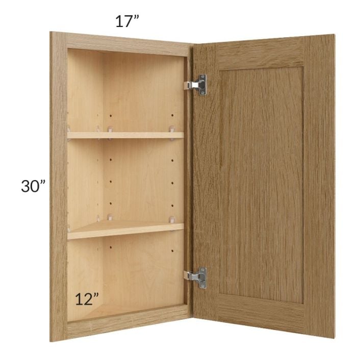 RTA Catalina Toffee 12" x 30" Angle Wall Cabinet