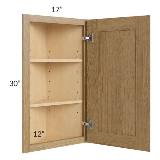 RTA Catalina Toffee 12" x 30" Angle Wall Cabinet