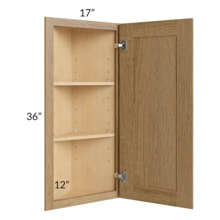 RTA Catalina Toffee 12" x 36" Angle Wall Cabinet