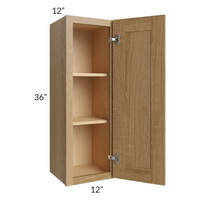 RTA Catalina Toffee 12" x 36" Wall Cabinet with 2 Decorative End Panels