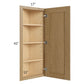 RTA Catalina Toffee 12" x 42" Angle Wall Cabinet