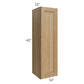 RTA Catalina Toffee 12" x 42" Wall Cabinet with 1 Decorative End Panel