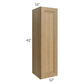 RTA Catalina Toffee 12" x 42" Wall Cabinet with 2 Decorative End Panels