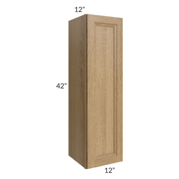RTA Catalina Toffee 12" x 42" Wall Cabinet with 2 Decorative End Panels